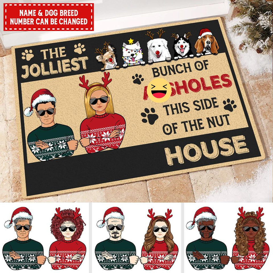 This Side Of The Nut House, Perosnalized Doormat