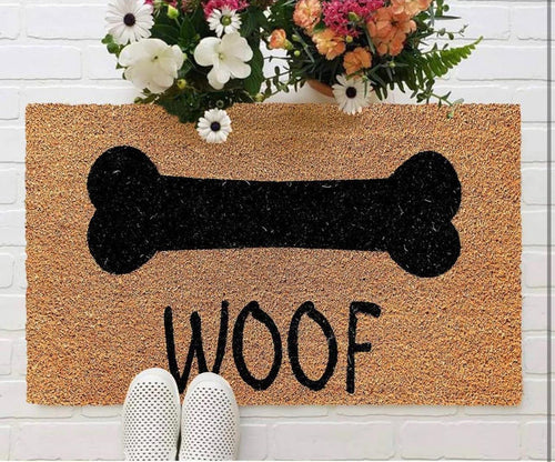 Outdoor Mat- Funny Woof Bone Dog Cool Design Doormat Home Decor