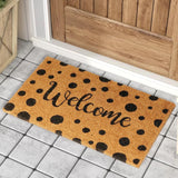 Outdoor Mat- Black Polka Dot Welcome Cool Design Doormat Home Decor