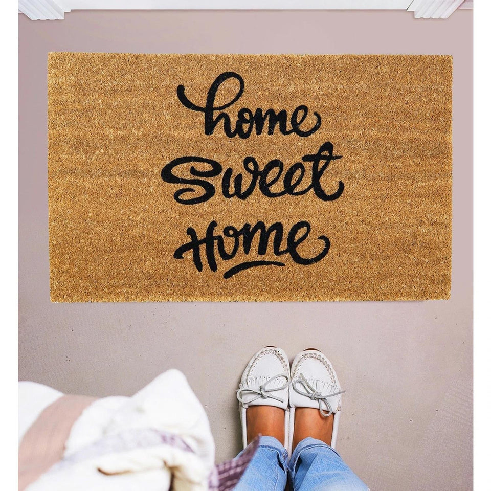 Outdoor Mat- Elegant Handwritten Home Sweet Home Cool Design Doormat Home Decor