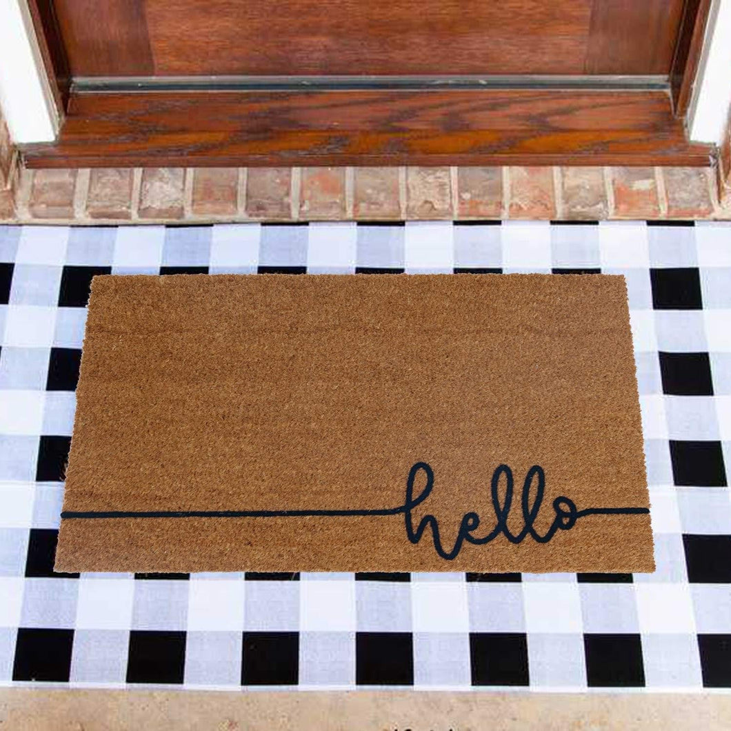 Outdoor Mat- Hello Home And Office Entrance Welcome Design Doormat Home Decor