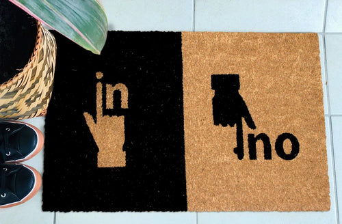 Outdoor Mat- Stylish Black And Brown In Out Design Doormat Home Decor