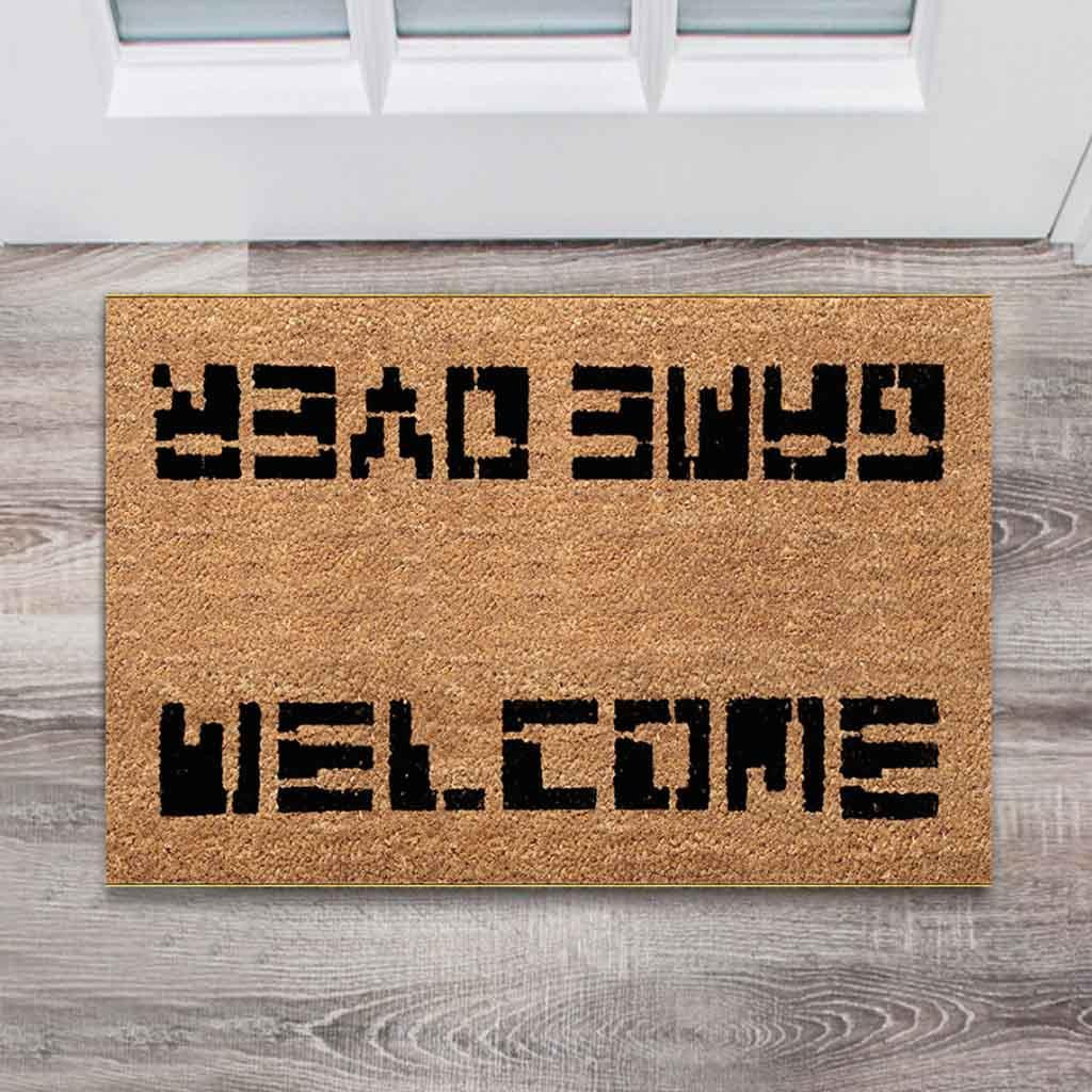 Outdoor Mat- Welcome Game Over 80s Video Games Themed Texture Doormat Home Decor