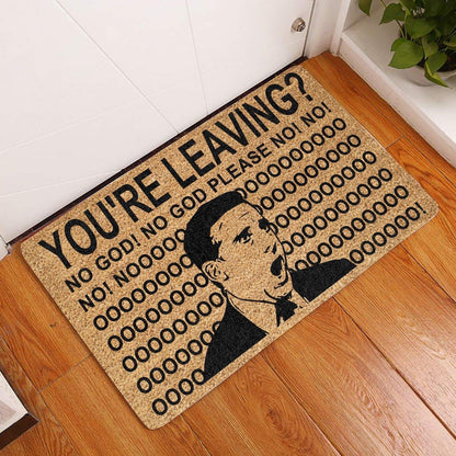 Outdoor Mat- You Are Leaving No God Please The Man Speaking Doormat Home Decor