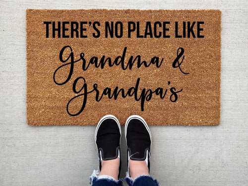 Outdoor Mat- There Is No Place Like Grandma And Grandpas House Doormat Home Decor