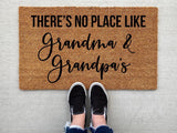 Outdoor Mat- There Is No Place Like Grandma And Grandpas House Doormat Home Decor