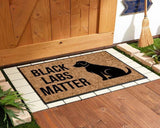 Outdoor Mat- Black Labs Matter And Brown Background Doormat Home Decor