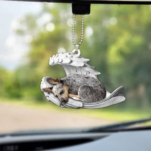 Godmerch- Ornaments- Australian Cattle- Sleeping Angel-Two Sided Ornament, Dog Ornaments, Car Ornaments