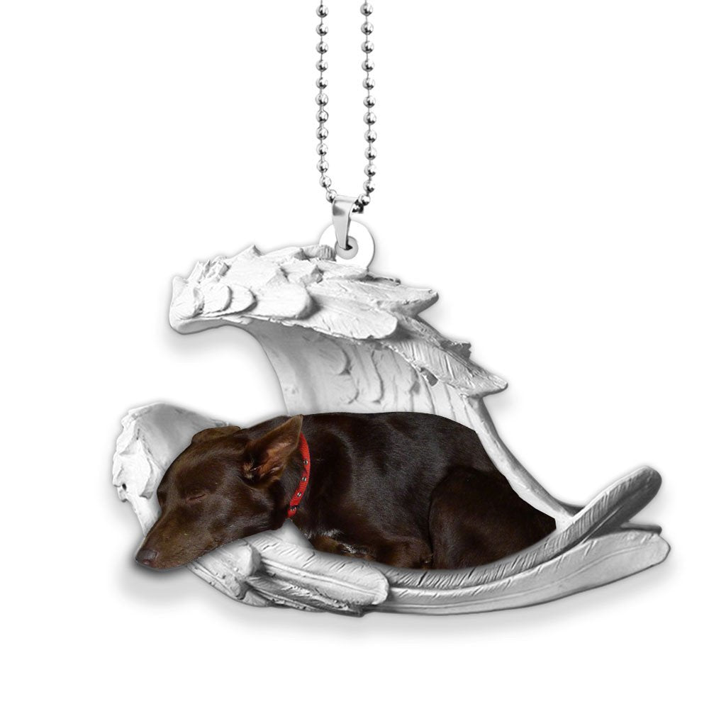 Godmerch- Ornaments- Australian Kelpie- Sleeping Angel-Two Sided Ornament, Dog Ornaments, Car Ornaments