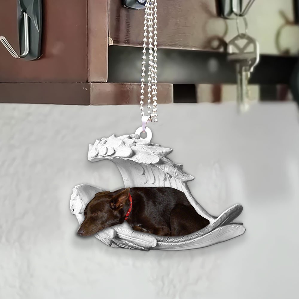 Godmerch- Ornaments- Australian Kelpie- Sleeping Angel-Two Sided Ornament, Dog Ornaments, Car Ornaments