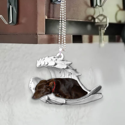 Godmerch- Ornaments- Australian Kelpie- Sleeping Angel-Two Sided Ornament, Dog Ornaments, Car Ornaments