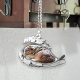 Godmerch- Ornaments- Australian Shepherd- Sleeping Angel-Two Sided Ornament, Dog Ornaments, Car Ornaments