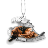 Godmerch- Ornaments- Bloodhound- Sleeping Angel-Two Sided Ornament, Dog Ornaments, Car Ornaments