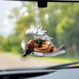 Godmerch- Ornaments- Bloodhound- Sleeping Angel-Two Sided Ornament, Dog Ornaments, Car Ornaments