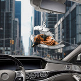 Godmerch- Ornaments- Bloodhound- Sleeping Angel-Two Sided Ornament, Dog Ornaments, Car Ornaments