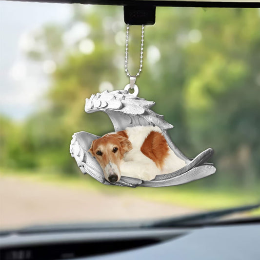 Godmerch- Ornaments- Borzoi- Sleeping Angel-Two Sided Ornament, Dog Ornaments, Car Ornaments