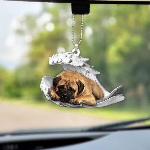Godmerch- Ornaments- Bullmastiff- Sleeping Angel-Two Sided Ornament, Dog Ornaments, Car Ornaments