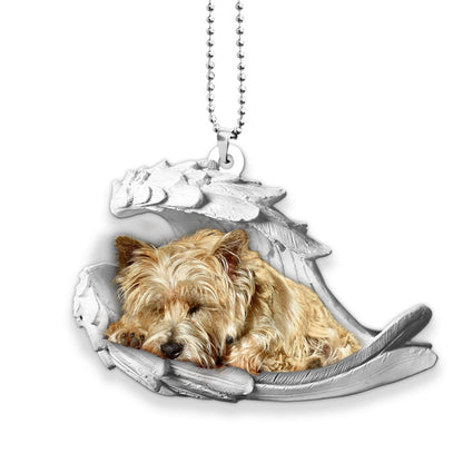 Godmerch- Ornaments- Cairn Terrier- Sleeping Angel-Two Sided Ornament, Dog Ornaments, Car Ornaments