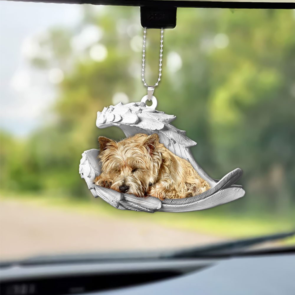 Godmerch- Ornaments- Cairn Terrier- Sleeping Angel-Two Sided Ornament, Dog Ornaments, Car Ornaments
