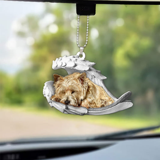Godmerch- Ornaments- Cairn Terrier- Sleeping Angel-Two Sided Ornament, Dog Ornaments, Car Ornaments