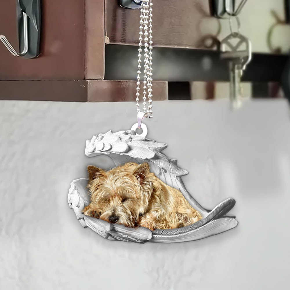 Godmerch- Ornaments- Cairn Terrier- Sleeping Angel-Two Sided Ornament, Dog Ornaments, Car Ornaments