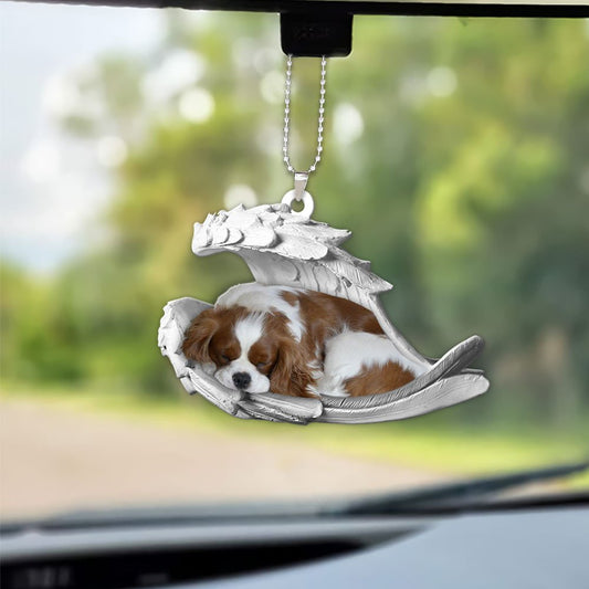 Godmerch- Ornaments- Cavalier King Charles Spaniel- Sleeping Angel-Two Sided Ornament, Dog Ornaments, Car Ornaments