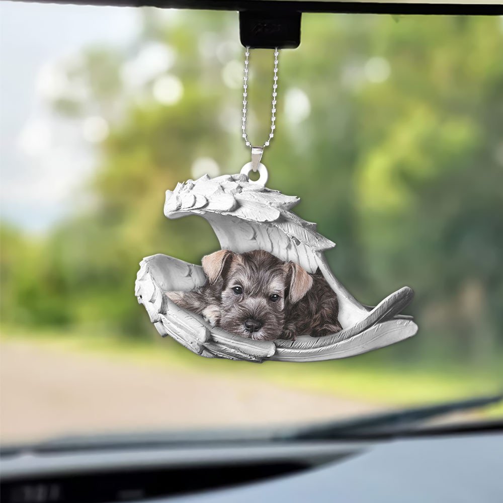 Godmerch- Ornaments- Cesky Terrier- Sleeping Angel-Two Sided Ornament, Dog Ornaments, Car Ornaments