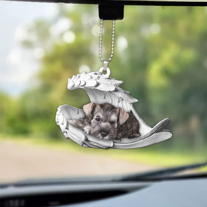Godmerch- Ornaments- Cesky Terrier- Sleeping Angel-Two Sided Ornament, Dog Ornaments, Car Ornaments