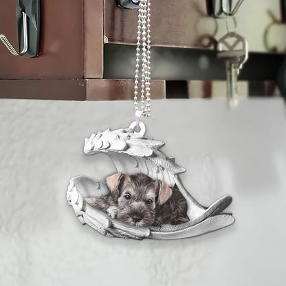Godmerch- Ornaments- Cesky Terrier- Sleeping Angel-Two Sided Ornament, Dog Ornaments, Car Ornaments
