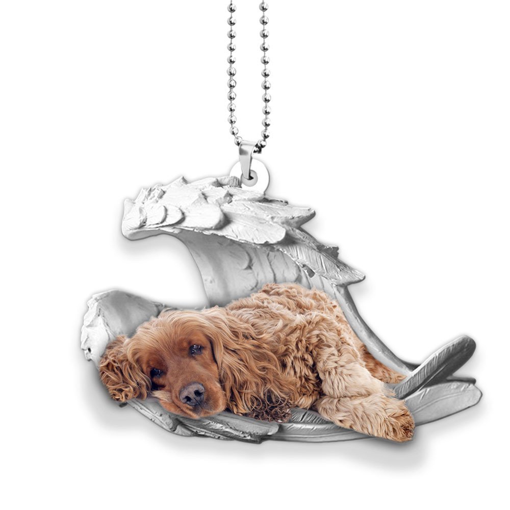 Godmerch- Ornaments- Cocker Spaniel- Sleeping Angel-Two Sided Ornament, Dog Ornaments, Car Ornaments