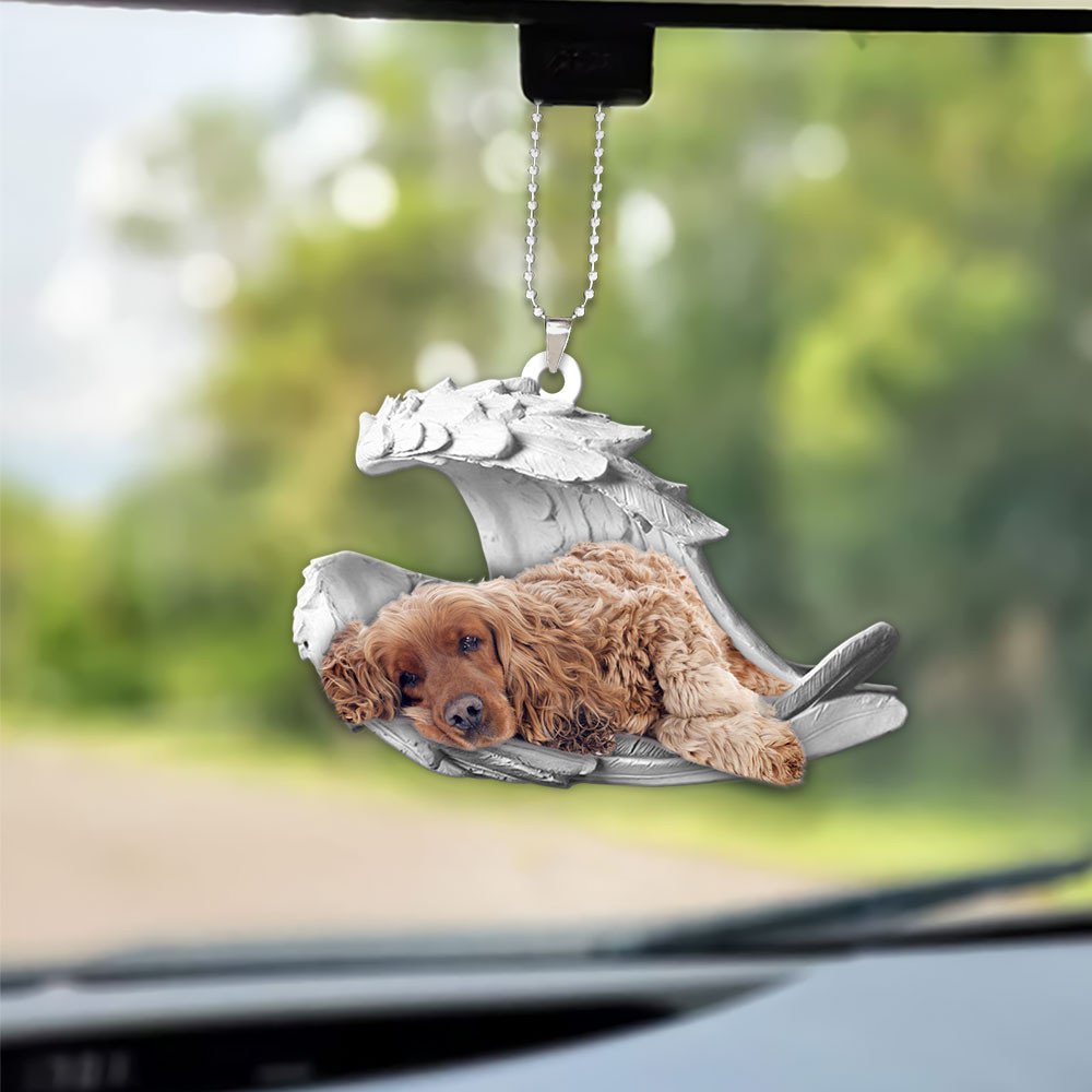 Godmerch- Ornaments- Cocker Spaniel- Sleeping Angel-Two Sided Ornament, Dog Ornaments, Car Ornaments