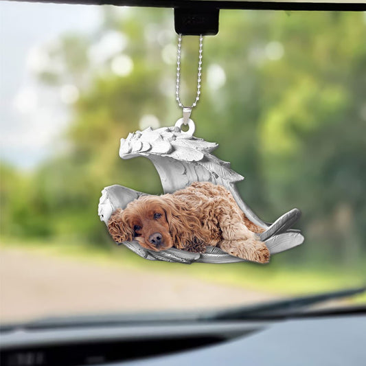 Godmerch- Ornaments- Cocker Spaniel- Sleeping Angel-Two Sided Ornament, Dog Ornaments, Car Ornaments
