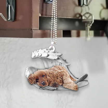 Godmerch- Ornaments- Cocker Spaniel- Sleeping Angel-Two Sided Ornament, Dog Ornaments, Car Ornaments
