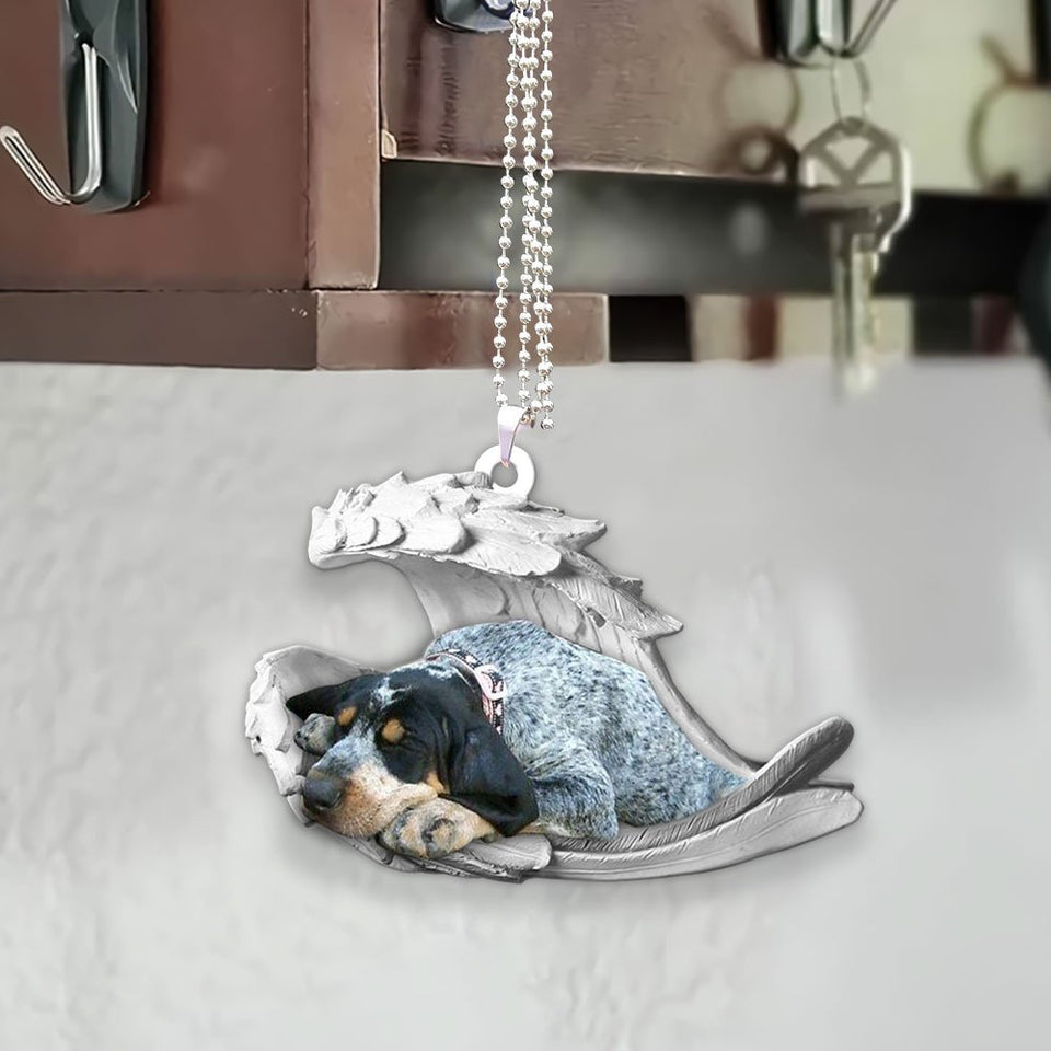 Godmerch- Ornaments- Coonhound- Sleeping Angel-Two Sided Ornament, Dog Ornaments, Car Ornaments