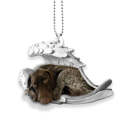 Godmerch- Ornaments- German Shorthaired Pointer- Sleeping Angel-Two Sided Ornament, Dog Ornaments, Car Ornaments