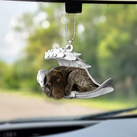 Godmerch- Ornaments- German Shorthaired Pointer- Sleeping Angel-Two Sided Ornament, Dog Ornaments, Car Ornaments