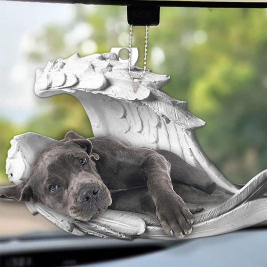 Godmerch- Ornaments- Great Dane- Sleeping Angel-Two Sided Ornament, Dog Ornaments, Car Ornaments