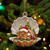 Cute Dogue De Bordeaux Sleeping in Pearl Dog Christmas Ornament Flat Acrylic