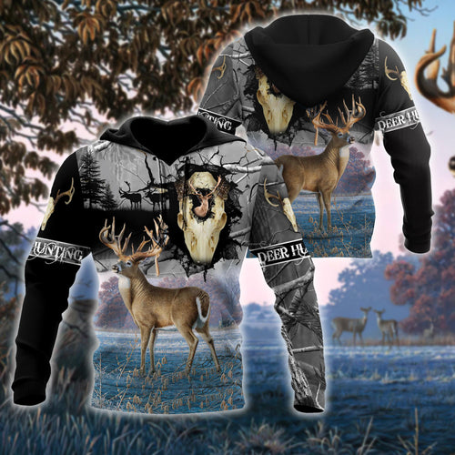 Hunting Gifts Deer Hunting Gifts All Over Printed Deer Hunting US Unisex Size Hoodie