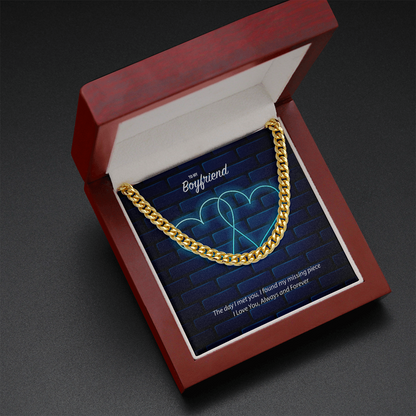 To My Boyfriend Cuban Link Chain Necklace