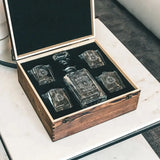 AARON Personalized Decanter Set wooden box and Ice 9