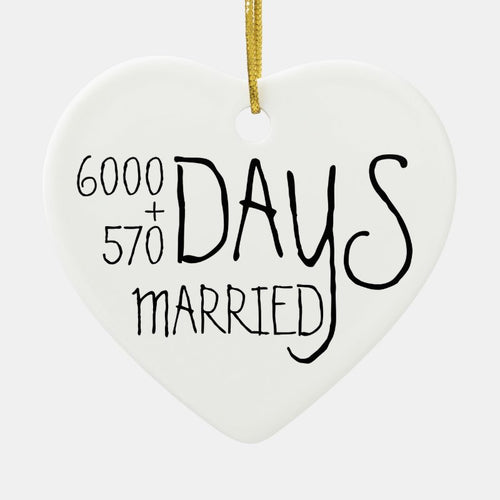 18Th Eighteenth Anniversary Wedding Married Years Ceramic Ornament