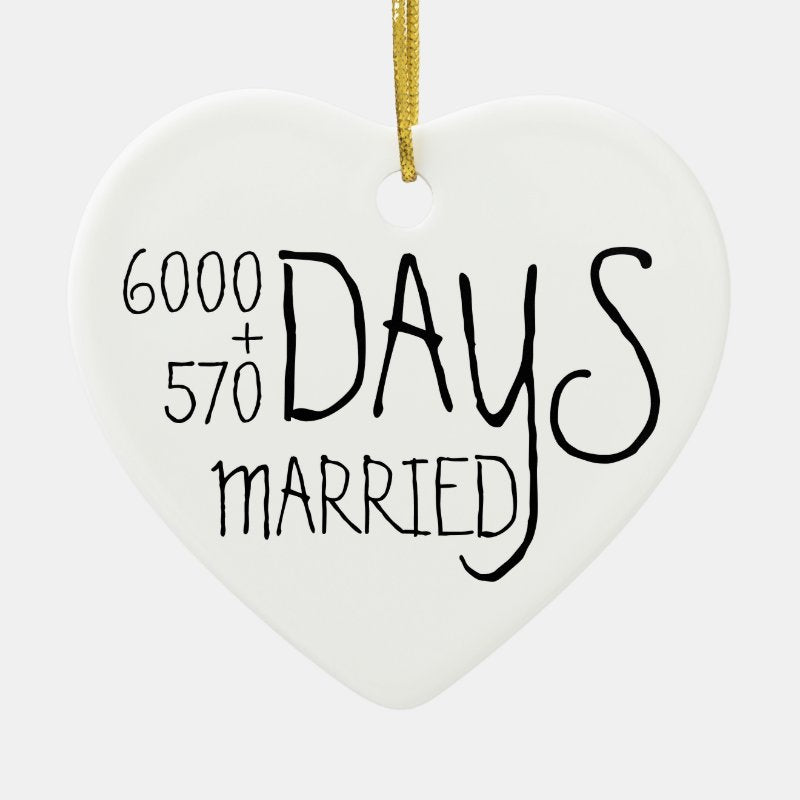 18Th Eighteenth Anniversary Wedding Married Years Ceramic Ornament