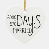 18Th Eighteenth Anniversary Wedding Married Years Ceramic Ornament