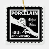 18Th Wedding Anniversary Porcelain Traditional Ceramic Ornament