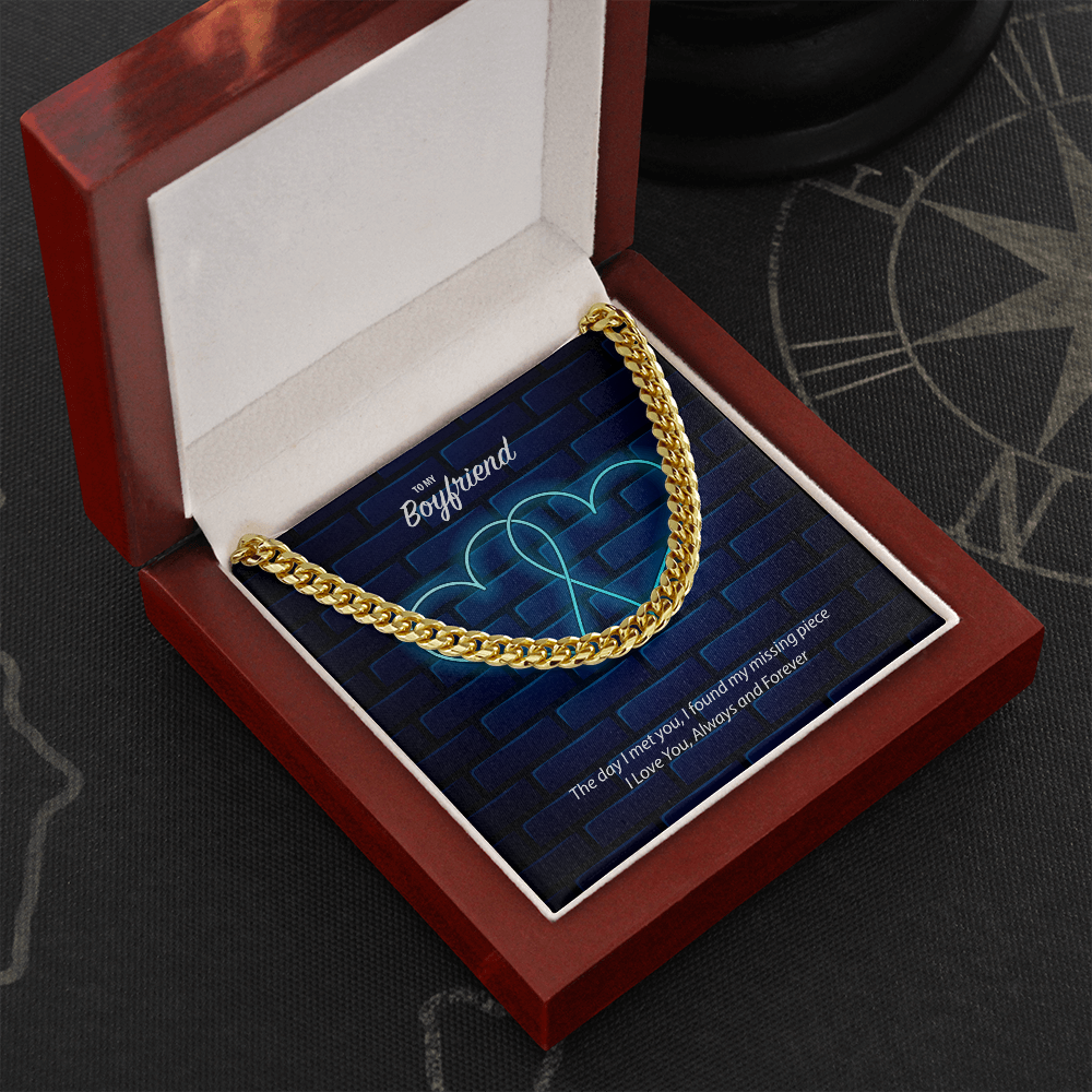 To My Boyfriend Cuban Link Chain Necklace