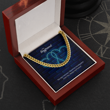To My Boyfriend Cuban Link Chain Necklace