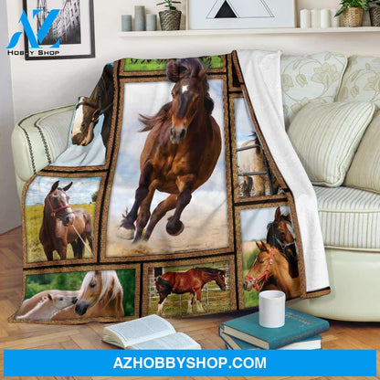 1999Us 3D Horse Fleece Blanket