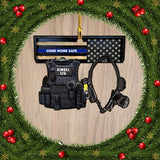 Ornament - Police Come Home Safe Shaped Ornament - Police Gift - Police Christmas Day Hanger Decor, Custom Shaped Flat Ornament Christmas