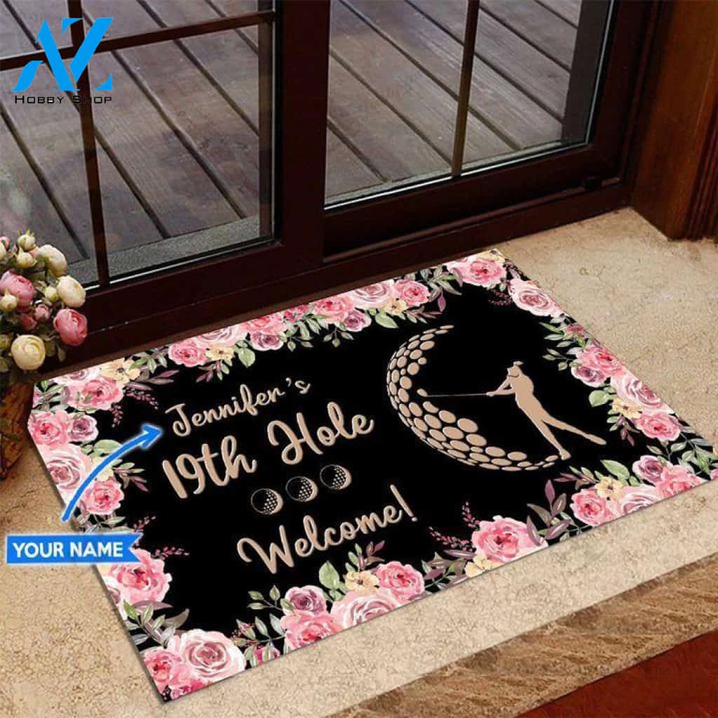 19th Hole Welcome Golf Custom Doormat | Welcome Mat | House Warming Gift